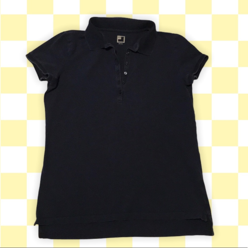 Black collared top